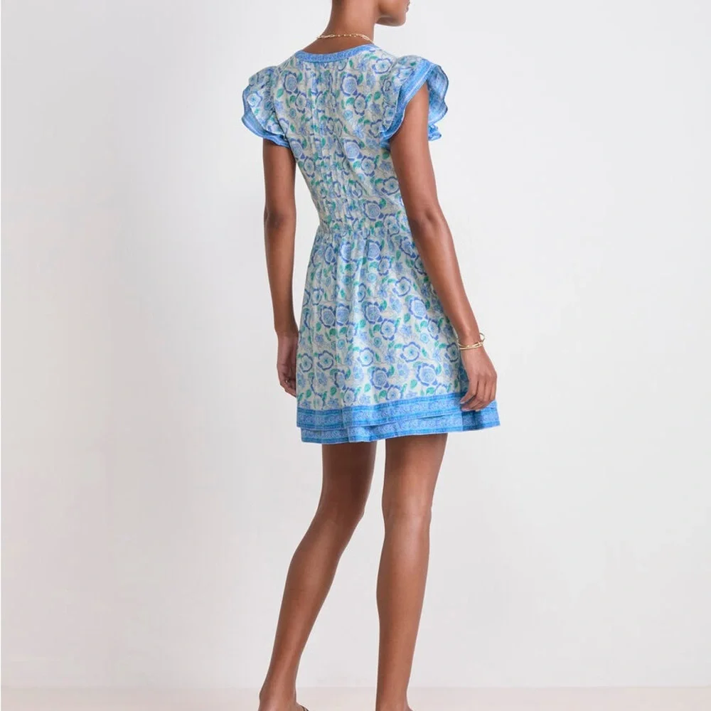 Vineyard Vines Blue and White Tiered Sundress - Picture 4 of 13